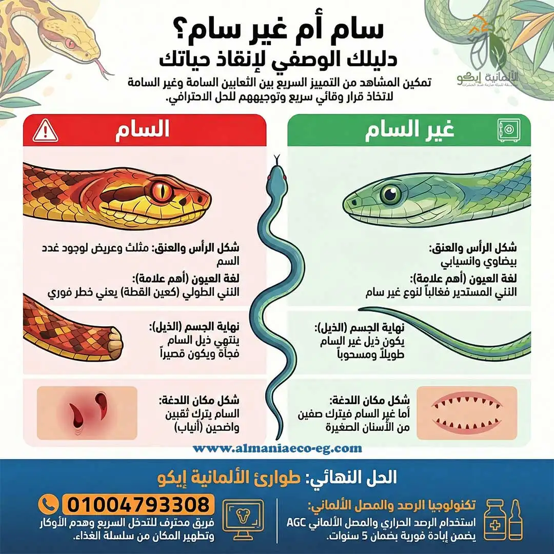 أنواع الثعابين في مصر