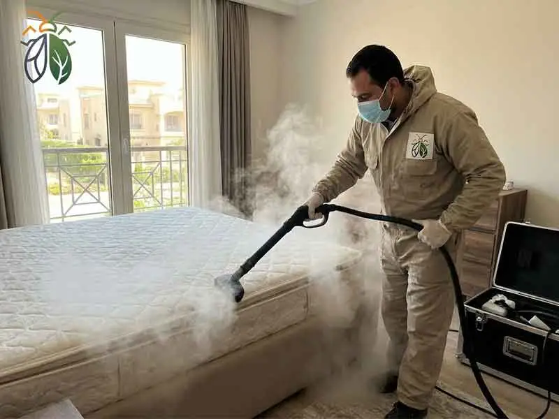 عملية ابادة بيض بق الفراش بالحرارة في التجمع الثالث