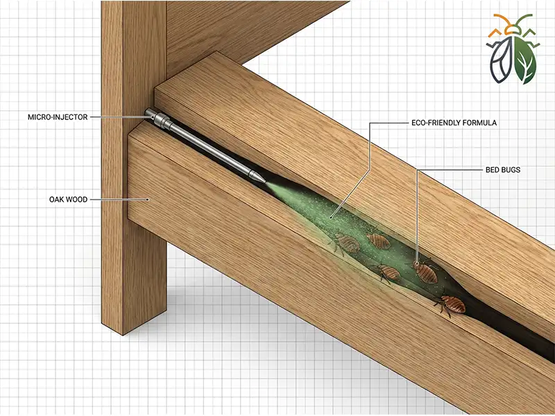 تقنية الحقن الميكروسكوبي للوصول لشقوق الأثاث في التجمع الاول