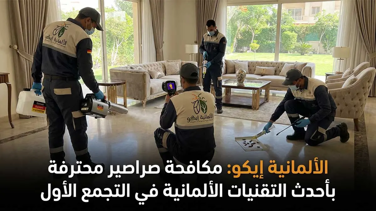 فريق مكافحة صراصير محترف في التجمع الأول يستخدم أحدث التقنيات الألمانية