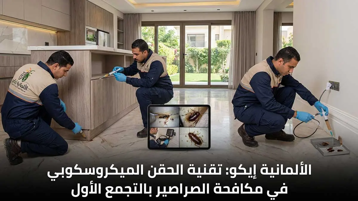 تقنية الحقن الدقيق في مكافحة الصراصير بالتجمع الأول