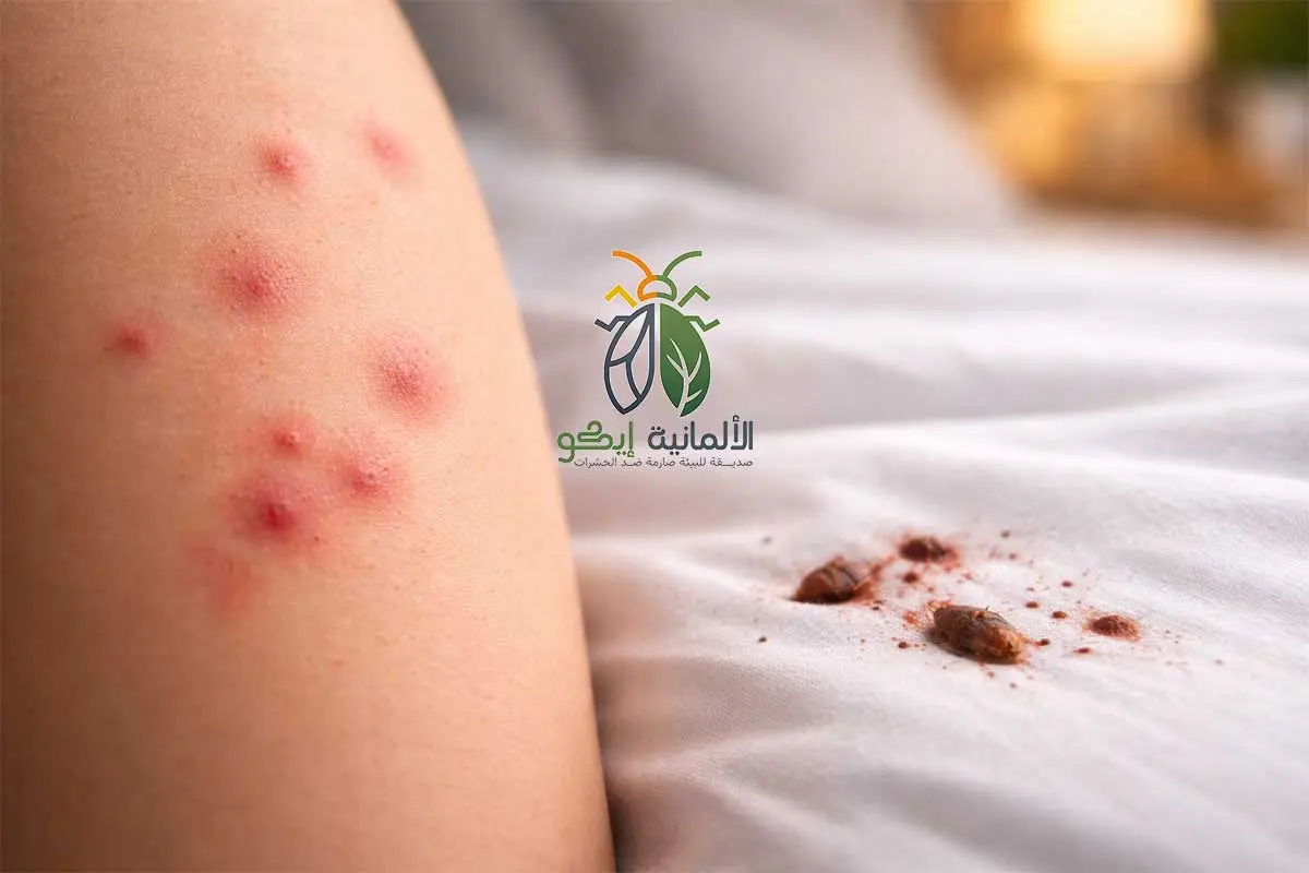 علامات وجود بق الفراش في الشقة مثل لدغات وآثار على المرتبة