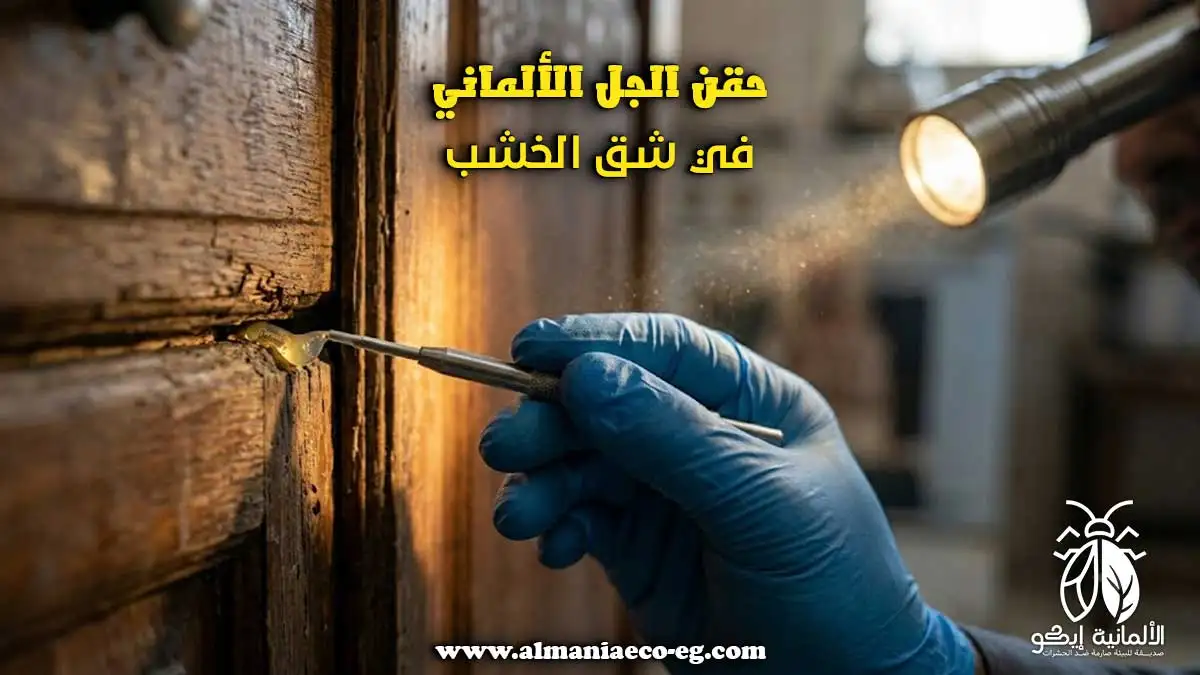 حقن الجل الألماني في شق الخشب في مكافحة الحشرات.