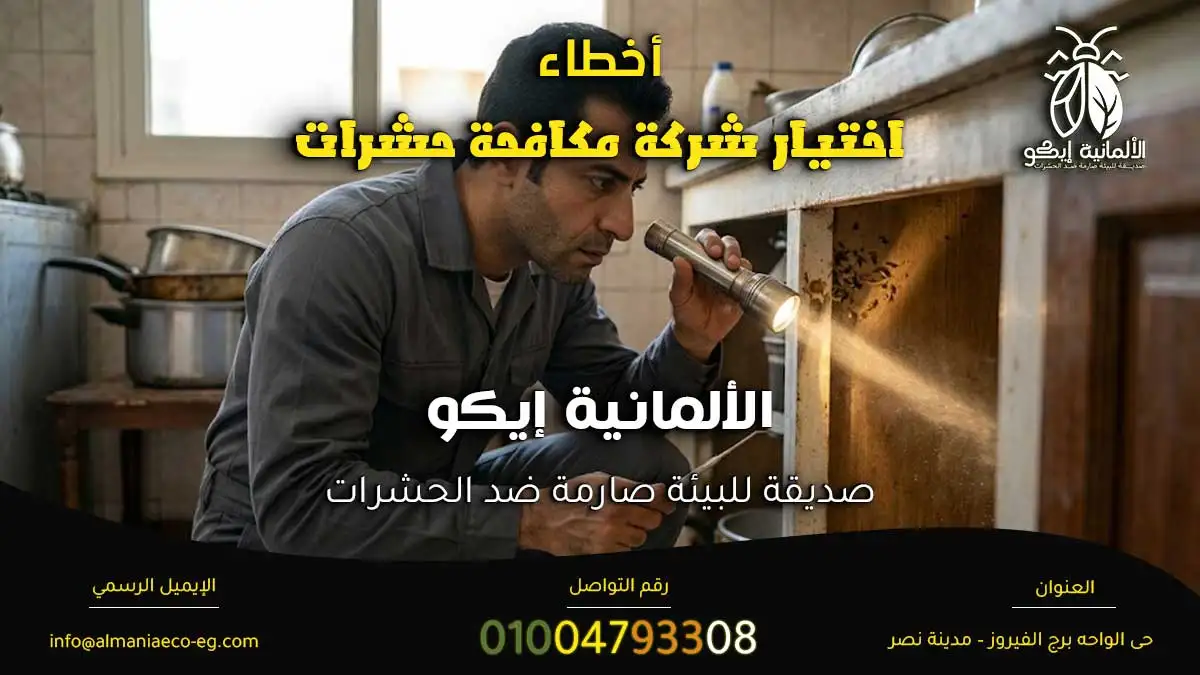 أخطاء اختيار شركة مكافحة حشرات.