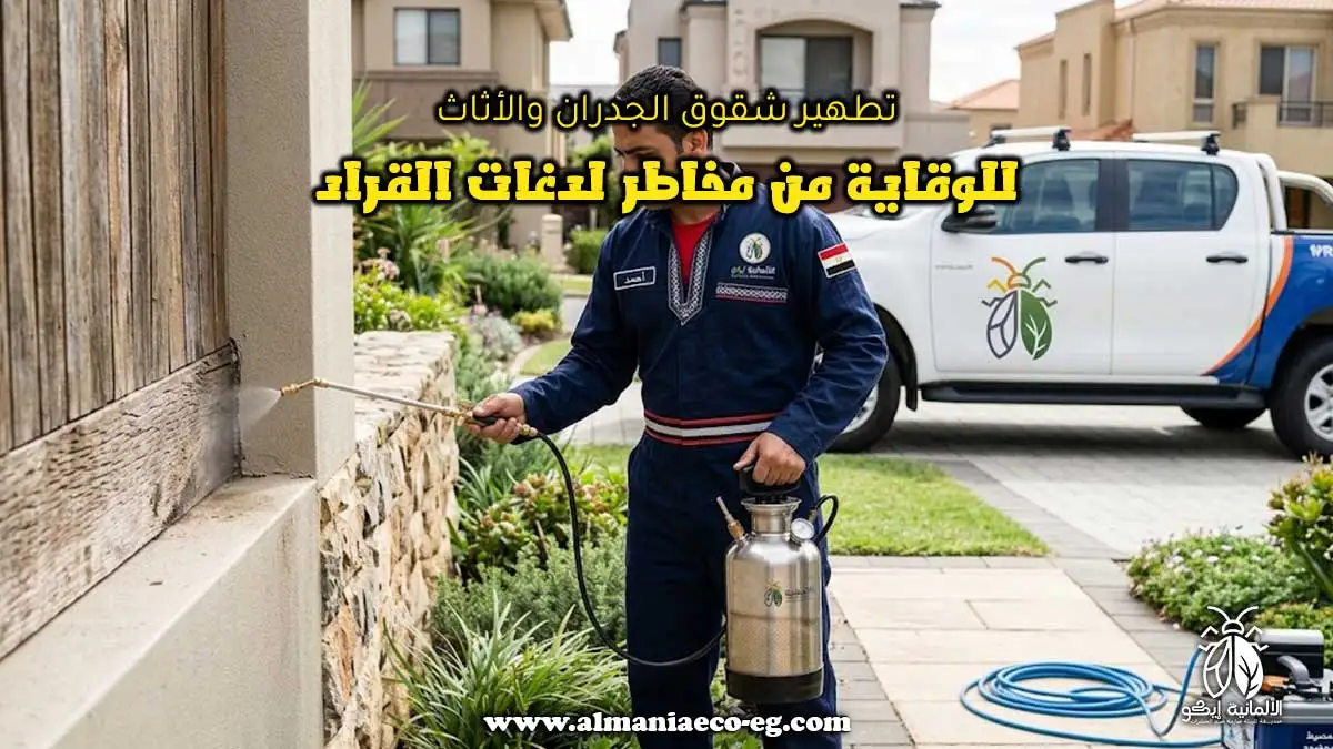 تطهير شقوق الجدران والأثاث للوقاية من مخاطر لدغات القراد