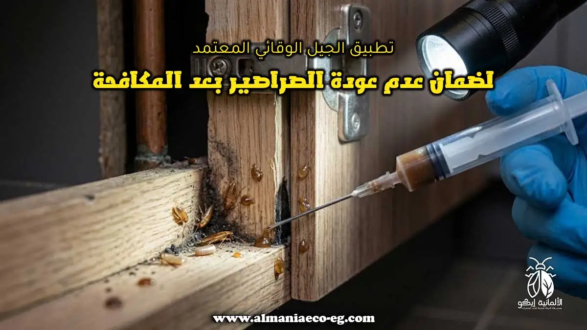 تطبيق الجيل الوقائي المعتمد لضمان عدم عودة الصراصير بعد المكافحة