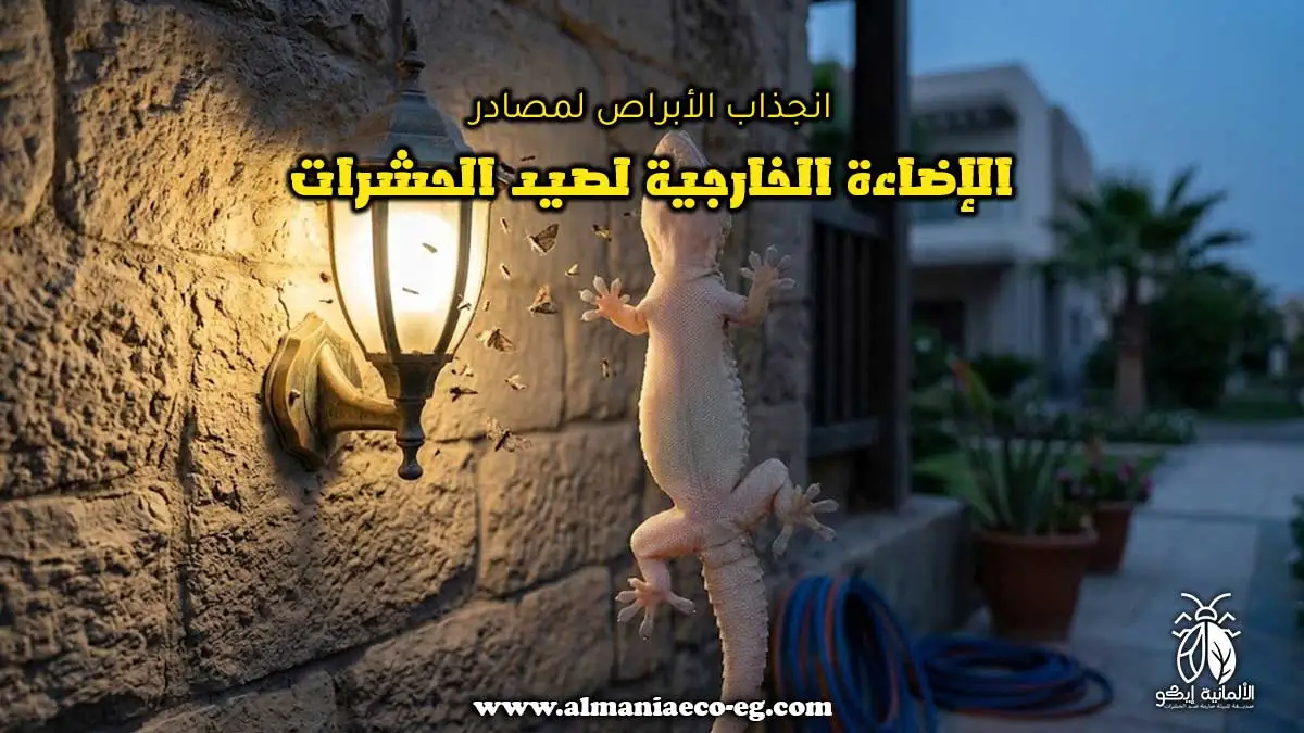 انجذاب الأبراص لمصادر الإضاءة الخارجية لصيد الحشرات