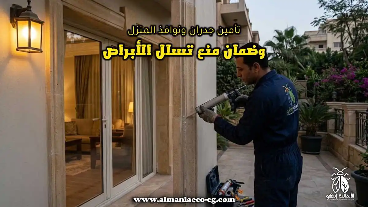 تأمين جدران ونوافذ المنزل وضمان منع تسلل الأبراص